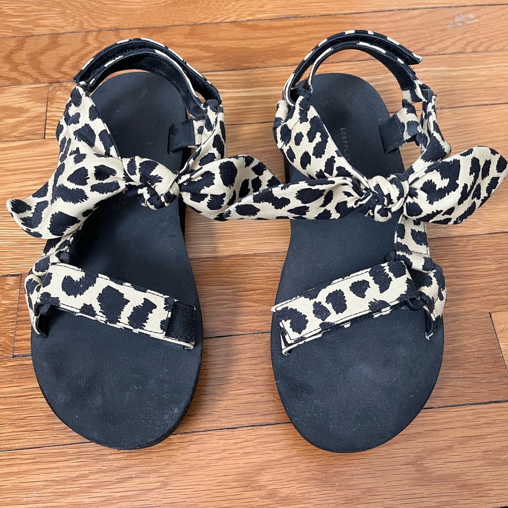 Loeffler Randall Maisie Sport - Canvas Animal Print Sandal - Size 9
